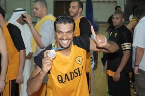 لاعب القادسية عبدالعزيز الحميدي يؤكد ان الاصفر الاول دائما في كرة السلة﻿﻿محمد ماهر﻿