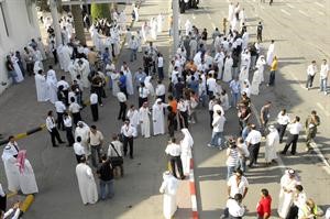 جانب من اعتصام سابق للمطالبة باقرار كادر الطيران المدني