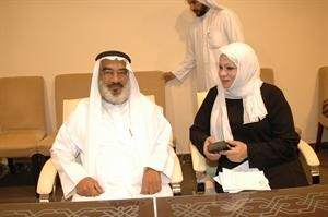 دعجيل النشمي متحدثا للزميلة ليلى الشافعي﻿