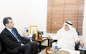 دبسام النعماني خلال لقائه برجس البرجس
