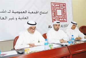 احمد الدوسري ويوسف العمر خلال عمومية الشركة 	اسامة البطراوي﻿