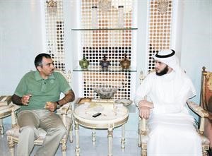 زيد الرفاعي متحدثا الى الزميل ناصر الخالديكرم دياب