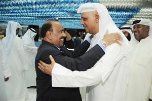 عناق حار بين خالد الحربان والفارس الاسمر﻿
