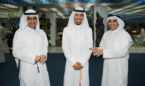 احمد عجب مع الزميلين عبدالعزيز جاسم ويحيى حميدان﻿