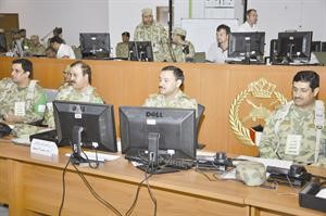 متابعة لمراحل التمرين من قيادات الحرس الوطني﻿