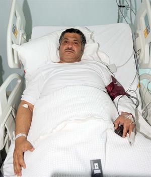محمد الجويهل يرقد في مركز صباح الاحمد للقلب في المستشفى الاميريمتين غوزال
