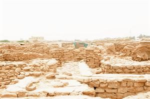 جانب من الاثار التاريخية في جزيرة فيلكا
