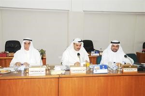 ديوسف الزلزلة وعبدالرحمن العنجري واحمد السعدون خلال اجتماع اللجنة﻿﻿متين غوزال﻿