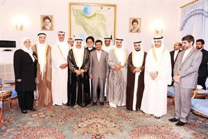 الوفد البرلماني الكويتي برئاسة الرئيس جاسم الخرافي في ضيافة الرئيس الايراني محمود احمدي نجاد﻿