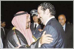 رئيس الحكومة اللبنانية سعد الحريري مودعا الشيخ دمحمد الصباح﻿