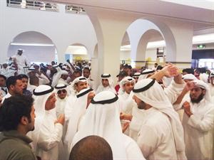 عبدالرحيم الذياب متحدثا لانصار القائمتين