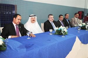 القنصل العام السفير صلاح الوسيمي وعبدالحميد الحجي وعضو مجلس الشعب المصري احمد عبدالسلام خلال اللقاء
