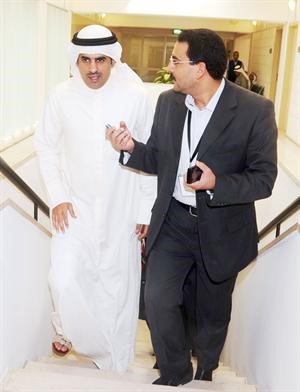 خالد الطاحوس متحدثا للزميل سامح عبد الحفيظ﻿