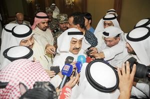 الرئيس جاسم الخرافي في حديث للاعلاميين