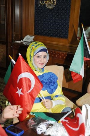 العلم التركي حاضر في الاستقبال﻿