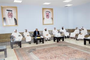 دعبدالله الشايجي متوسطا رئيس واعضاء رابطة علماء الشريعة في الخليجاسامة البطراوي