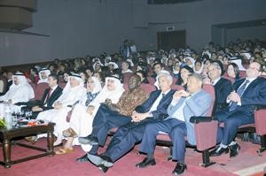 بدر الرفاعي ومحمد ابوالحسن والسفير المصري طاهر فرحات في مقدمة الحضور