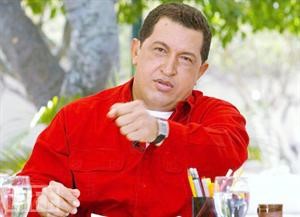 شافيز خلال احدى خطبه التلفزيونية﻿
