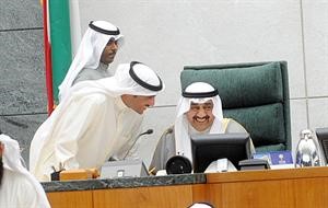 حديث باسم بين الرئيس جاسم الخرافي ومرزوق الغانم