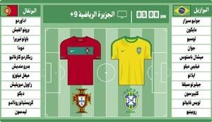  سحر الكرة يطغى على مواجهة البرازيل والبرتغال 
