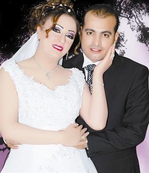 العروسان محمد ابراهيم وهبة الدسوقي