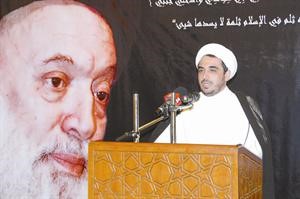 الشيخ علي حسن غلوم معددا ماثر السيد محمد حسين فضل الله رحمه الله﻿