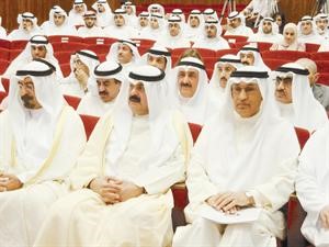 الشيخ دمحمد الصباح وخالد الجارالله وعبدالعزيز الشارخ في مقدمة حضور الحفل
