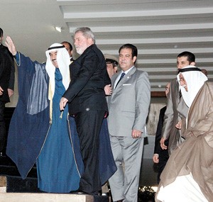 الرئيس البرازيلي لويس ايناسيو لولا داسيلفا مرحبا بسمو رئيس الوزراء الشيخ ناصر المحمد