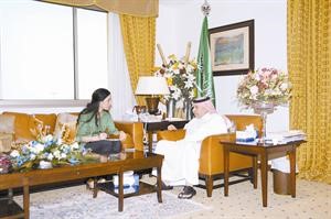 السفير السعودي متحدثا الى الزميلة بشرى الزين
﻿﻿هاني الشمري
﻿