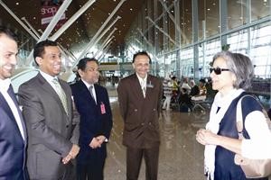 الشيخة حصة الصباح لحظة وصولها الى كوالالمبور