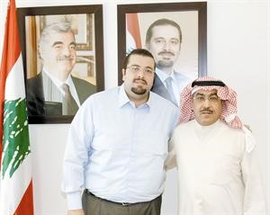 صورة تذكارية للامين العام لتيار المستقبل احمد الحريري ونائب رئيس التحرير الزميل عدنان الراشد﻿