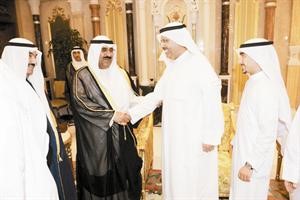 نائب رئيس الحرس الوطني الشيخ مشعل الاحمد و سمو رئيس الوزراء الشيخ ناصر المحمد وتهنئة من خليفة الخرافي
