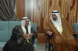 سمو رئيس الوزراء الشيخ ناصر المحمد مهنئا سعود السالم