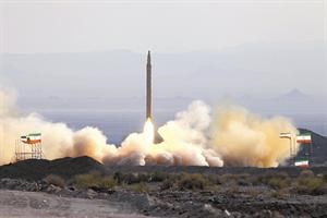 جانب من الاختبار الصاروخي الايراني امس 					افپ﻿