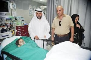 متابعة حالة احد الجرحى العراقيين