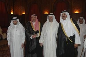 الشيخ صباح الخالد والشيخ فيصل الحمود يهنئانسعود سالم
