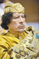 الزعيم الليبي معمر القذافي