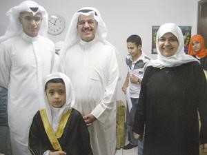 نسيبة المطوع واحمد الزبن مع الفائز الاول