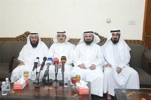 دوليد الطبطبائي ومحمد هايف وفايز النشوان وخالد الشليمي خلال الندوة﻿﻿سعود سالم﻿