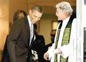 اوباما يودع قس الكنيسة الانغليكانية﻿