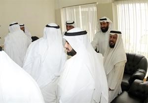 مبارك الوعلان ودضيف الله ابورمية ودعلي العمير في مكتب هايفمتين غوزال
