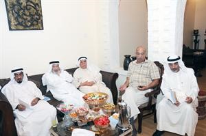 صالح المسباح وسليم الشيخلي ومنصور الهاجري ومنصور المنصور واحمد بودستور خلال اللقاء﻿﻿انور الكندري﻿