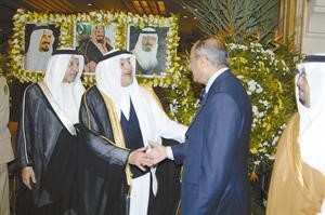 درشيد الحمد مهنئا السفير السعودي في القاهرة بالعيد الوطني ناصر عبدالسيد