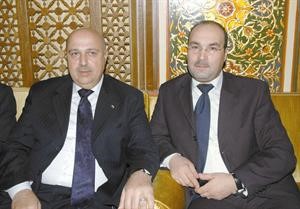الوزير دتامر الحجة والزميل يوسف غانم
