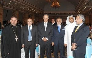 حسان حوحو وجوزيف اسطفان والسفير المغربي محمد بلعيش والاب بطرس غريب ومحمد الجمعة وبلال غدار