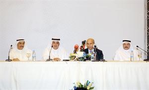 العيار وبريم واتسا وخالد الحسن وفرقد الصانع خلال المؤتمر الصحافي ﻿﻿متين غوزال
﻿