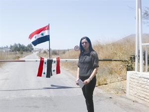 الزميلة بشرى الزين تقف على نقطة المعبر من الجانب السوري