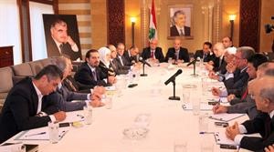 الرئيس سعد الحريري مترئسا اجتماع كتلة المستقبلمحمود الطويل