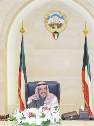 سمو الشيخ ناصر المحمد مترئسا اجتماع مجلس الوزراء