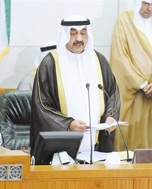 رئيس مجلس الامة جاسم الخرافي يلقي خطابه في افتتاح دور الانعقاد